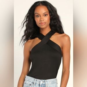 Project Social T Zella Black Cross-Front Top